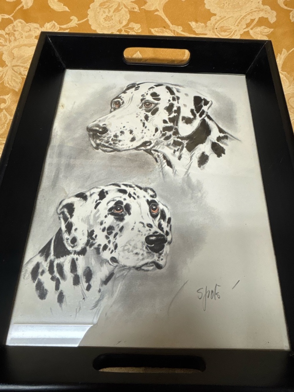 Picture Frame Tray Dalmations - Picture 2 of 6